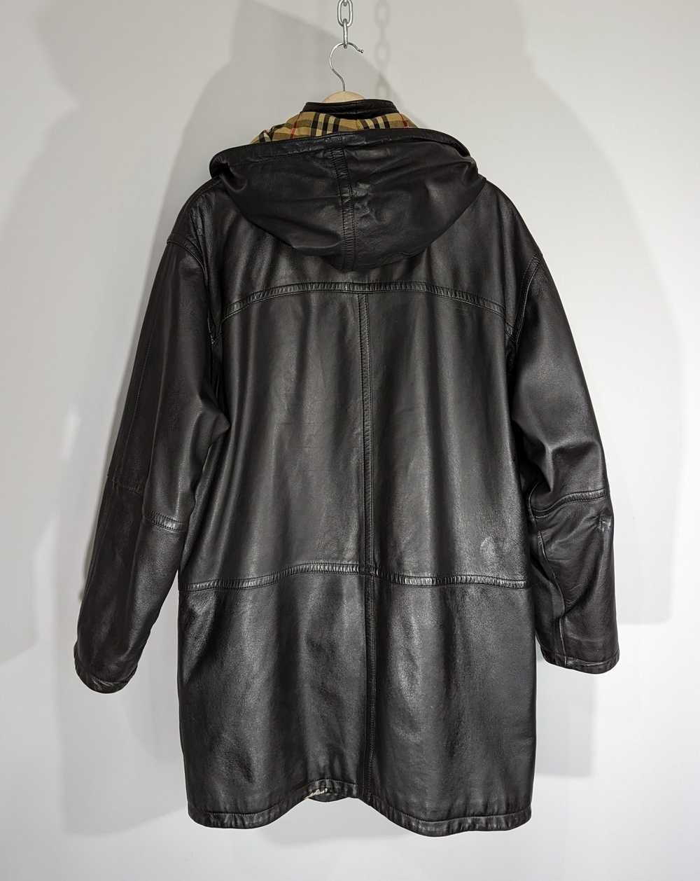 Burberry leather duffle top coat