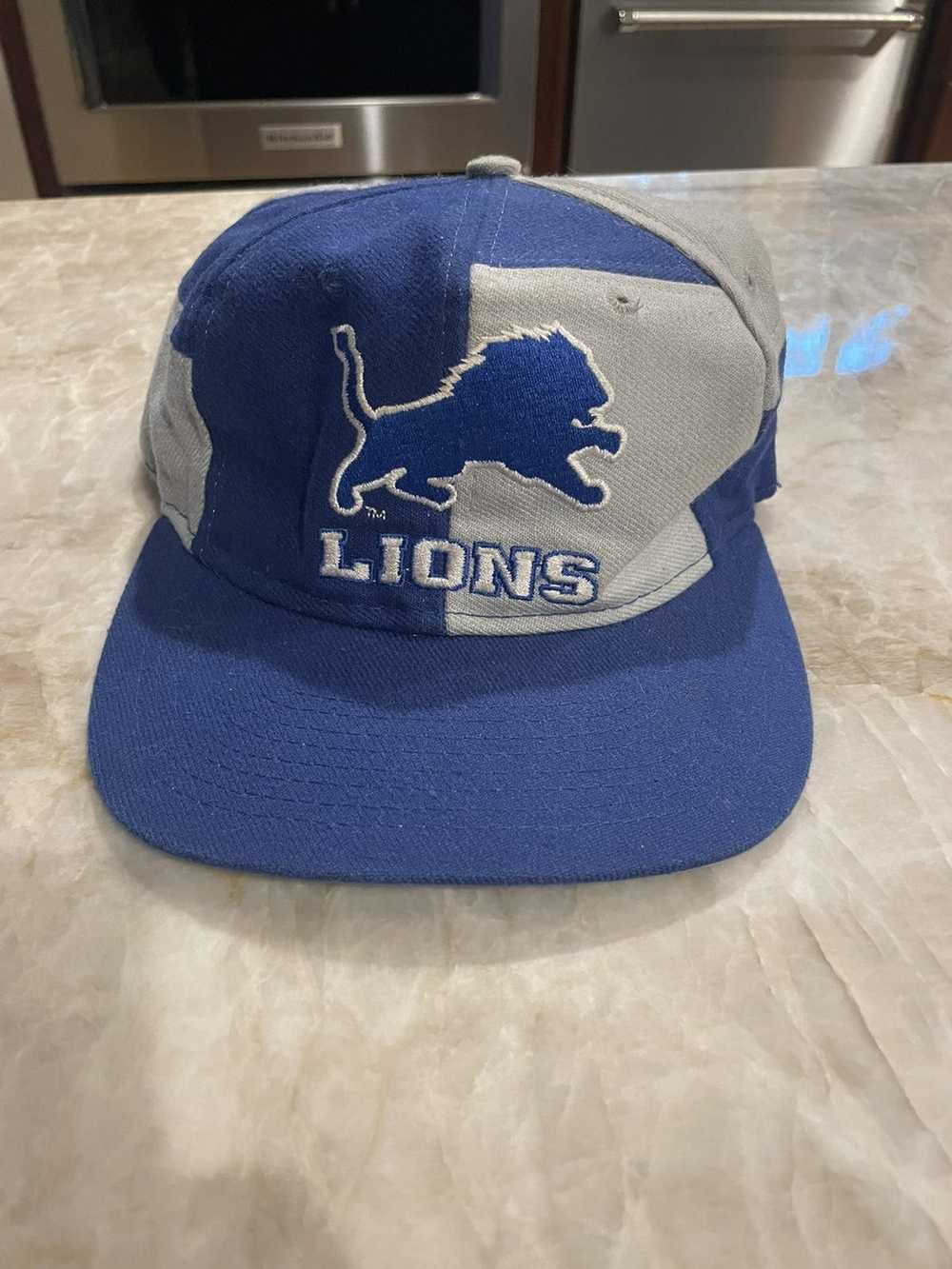 VINTAGE DETROIT LIONS LEATHER SNAPBACK - Primetime