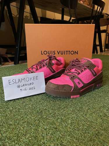 Louis Vuitton 2000s Pink Monogram Denim Heels · INTO