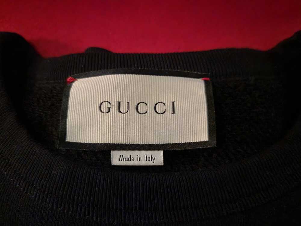 Gucci GUCCI Sweater Mouth Logo Lips Black Cotton … - image 2