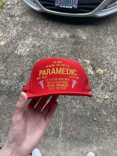 Trucker Hat × Vintage Vintage Puff Print Paramedic