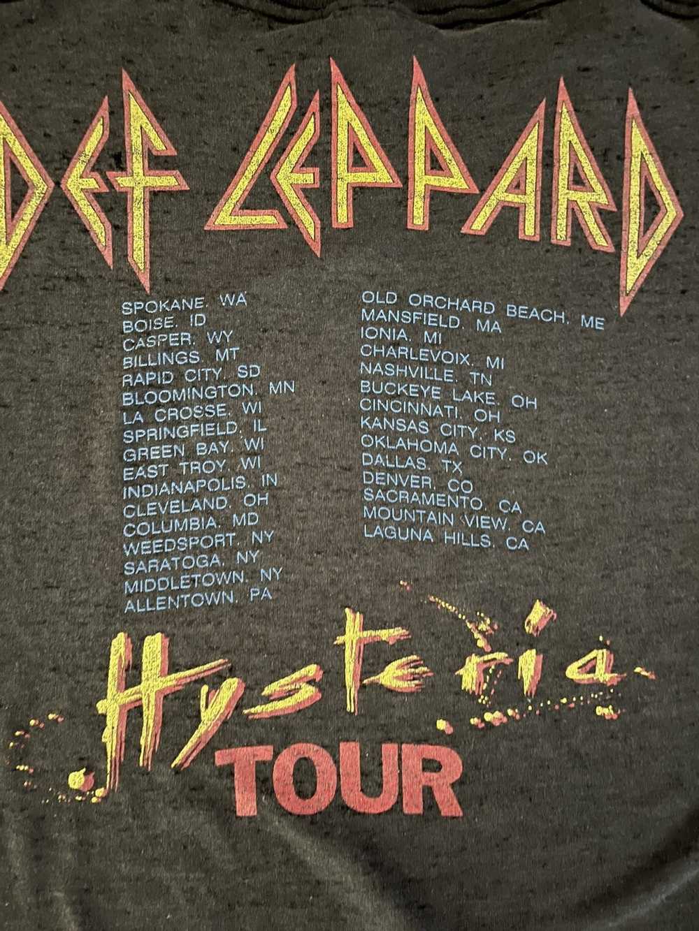 Band Tees × Rare × Vintage Def Leppard Hysteria T… - image 5