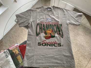Vintage 1996 Seattle Supersonics Western Conference Champions / NBA  Finals T-Shirt Oneita/NBA. I have 2 of these, this o…