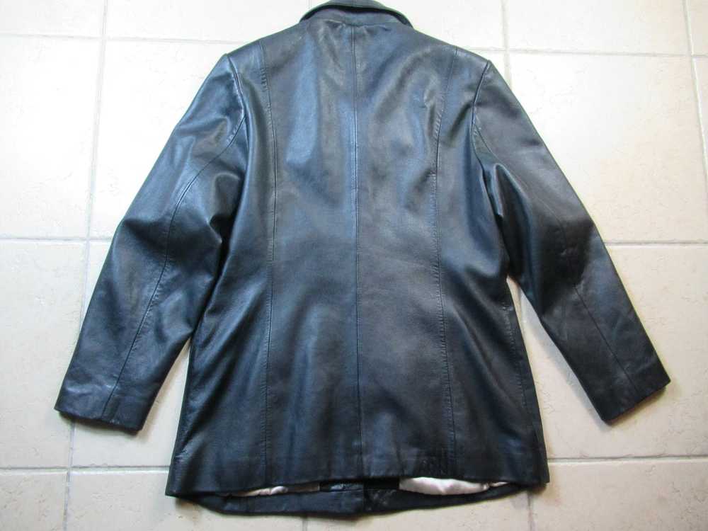 Barneys Originals Barneys Originals black leather… - image 5