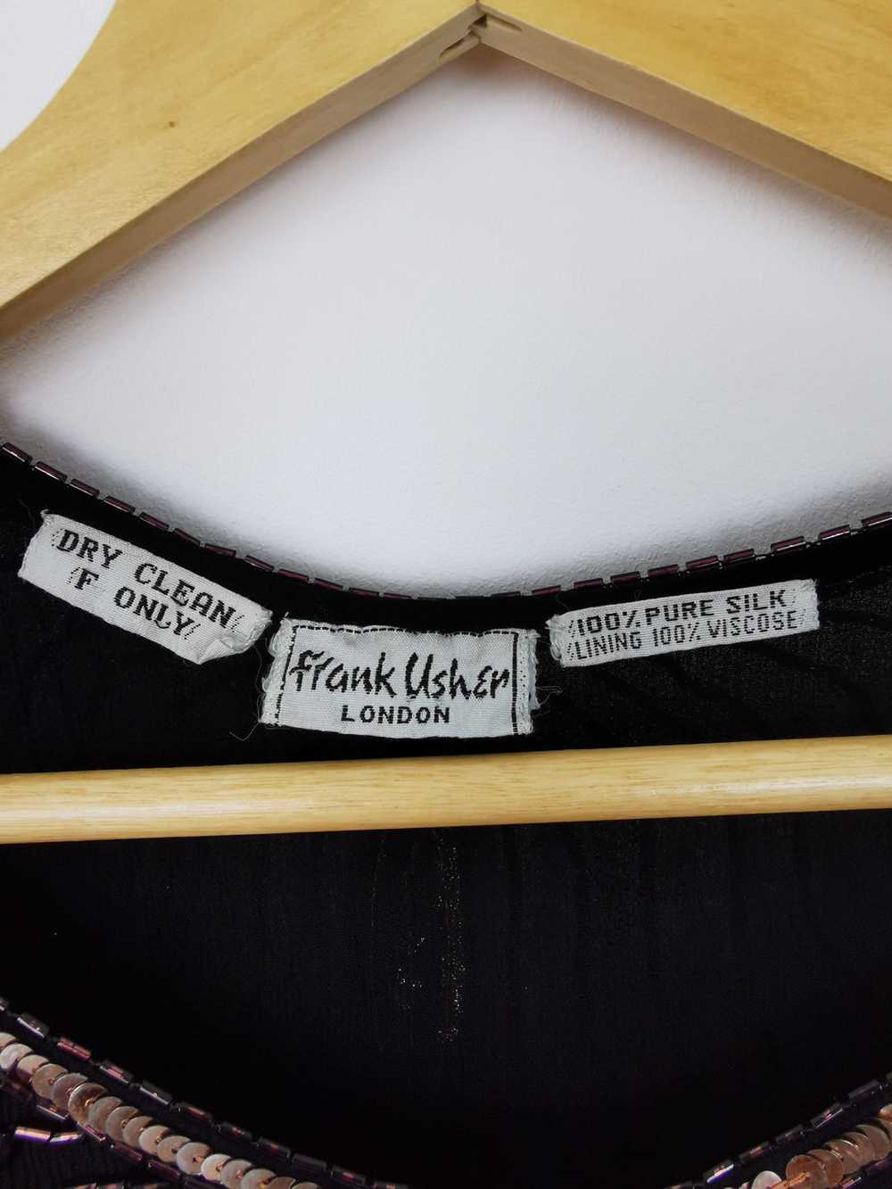 Vintage Frank Usher sequins silk blouse - image 8