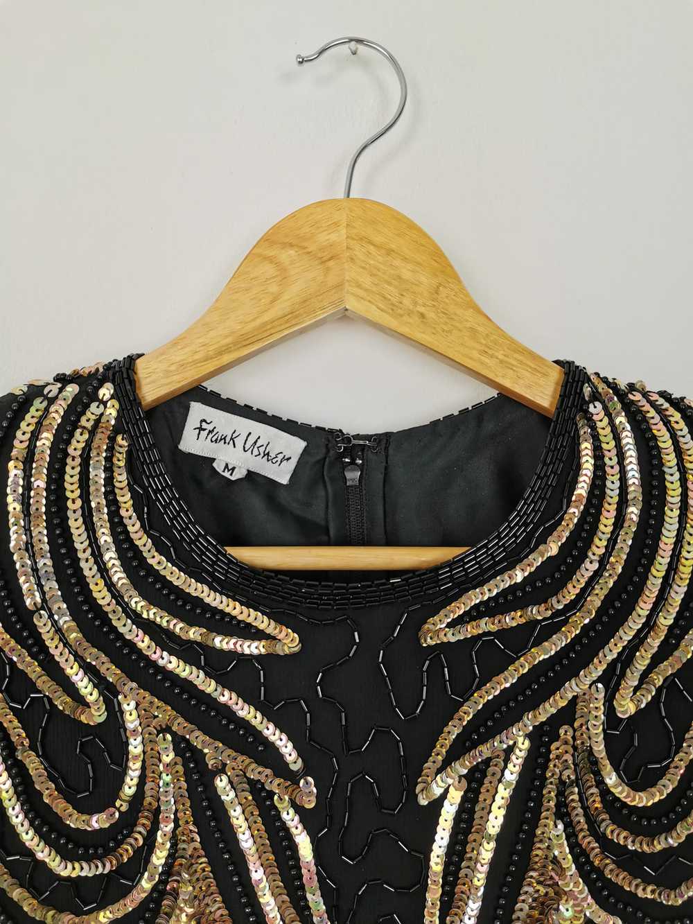 Vintage Frank Usher sequins silk blouse - image 8