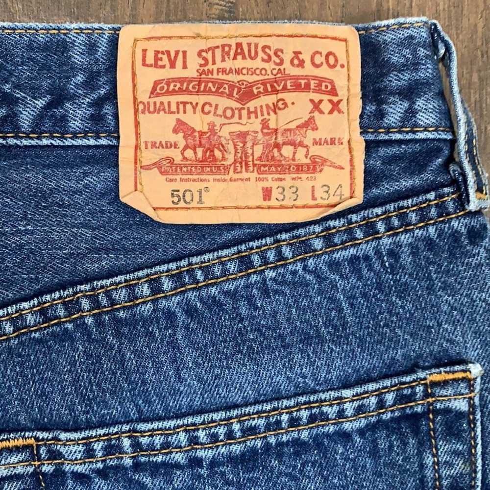 Levi's Levi’s 501 Hi Waist Button Fly Denim Cutof… - image 6