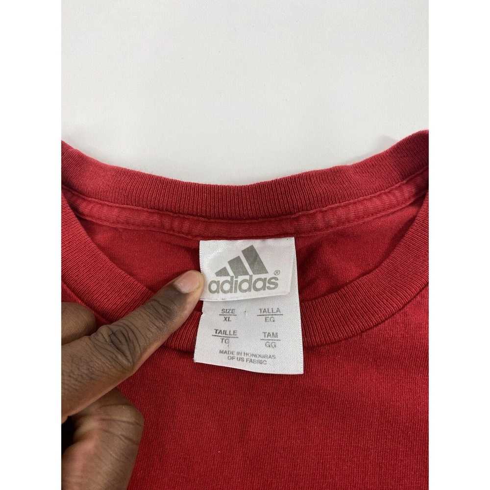 Adidas Vintage Adidas Center Logo Red Solid Men's… - image 4