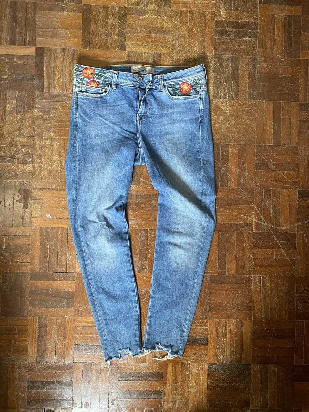 Zara Zara embroidery skinny women jeans - image 2