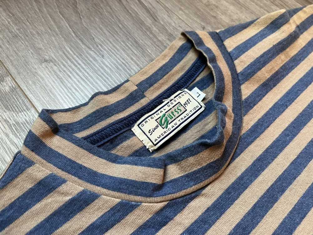 Guess VTG Guess USA striped long sleeve T - image 3