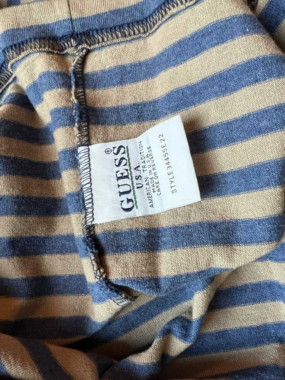 Guess VTG Guess USA striped long sleeve T - image 4