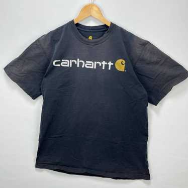 Vintage Carhartt WIP Bleached Sun Faded Canvas Work Shirt XL USA Union Made