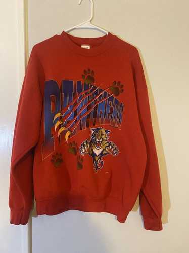 CustomCat Florida Panthers Retro 2000's NHL Crewneck Sweatshirt Gold / 2XL