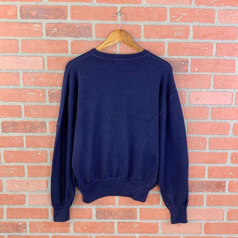 Faconnable Faconnable Navy 100% Merino Wool L/S C… - image 2