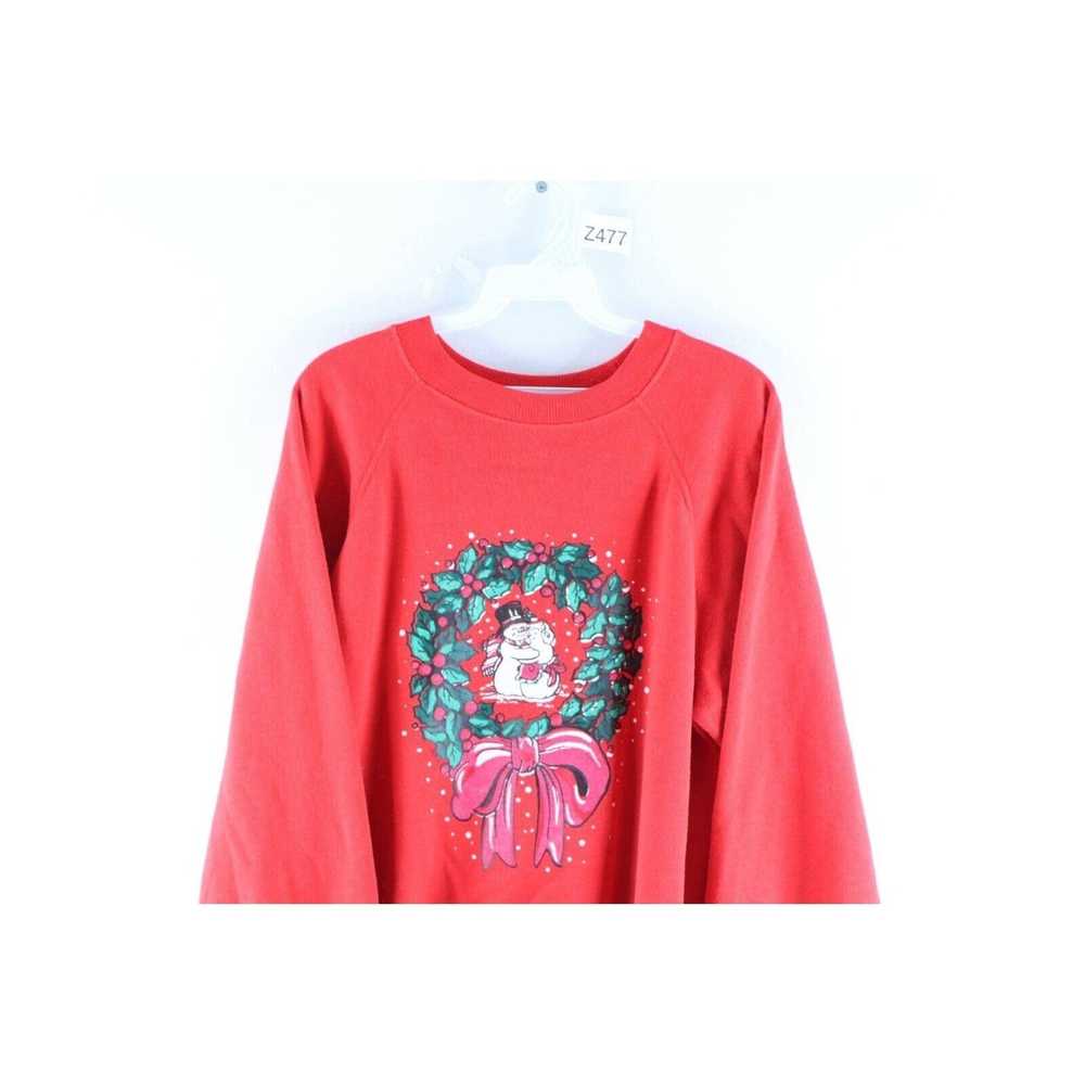 Vintage Vintage 80s Womens Large Christmas Frosty… - image 2