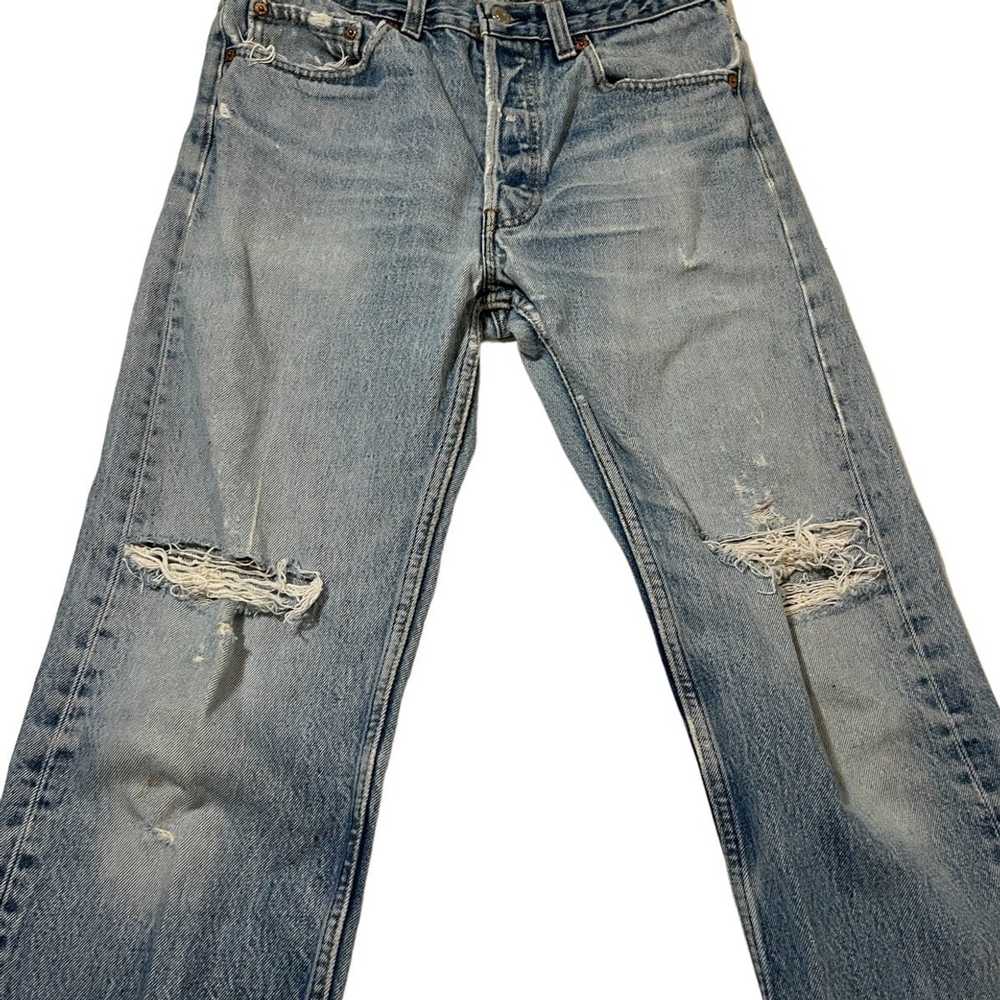 Levi's × Vintage Levi’s 501xx Distressed Jeans - image 2