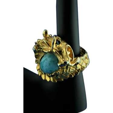1960's Adjustable Dragon Ring Size 5 to Size 7