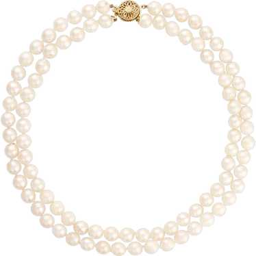 Classic Cultured Japanese PEARL 8.5mm White Double