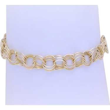 Vintage 14K Gold Fancy Link Bracelet - image 1