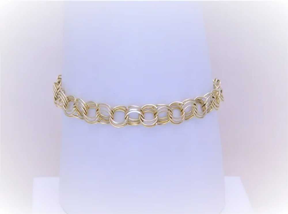 Vintage 14K Gold Fancy Link Bracelet - image 2