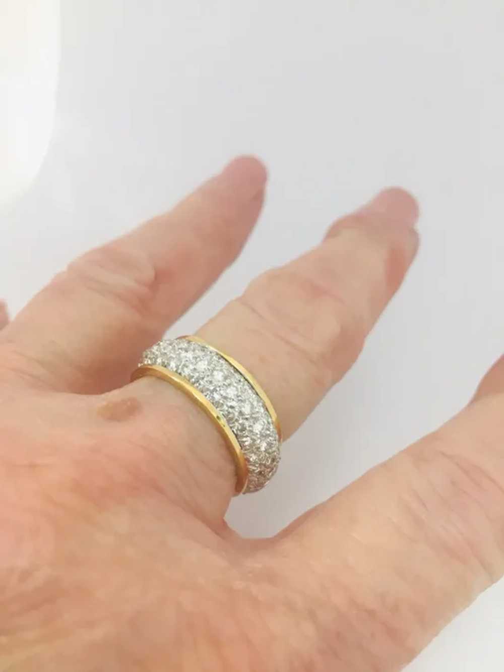 14kt. Gold Two tone 2.00 cts diamond Wedding Band - image 2