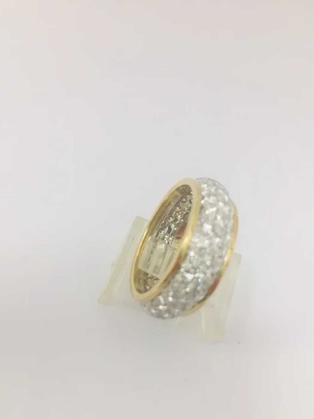 14kt. Gold Two tone 2.00 cts diamond Wedding Band - image 3