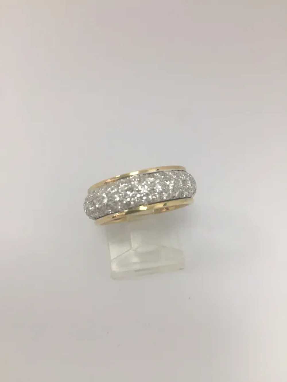 14kt. Gold Two tone 2.00 cts diamond Wedding Band - image 6