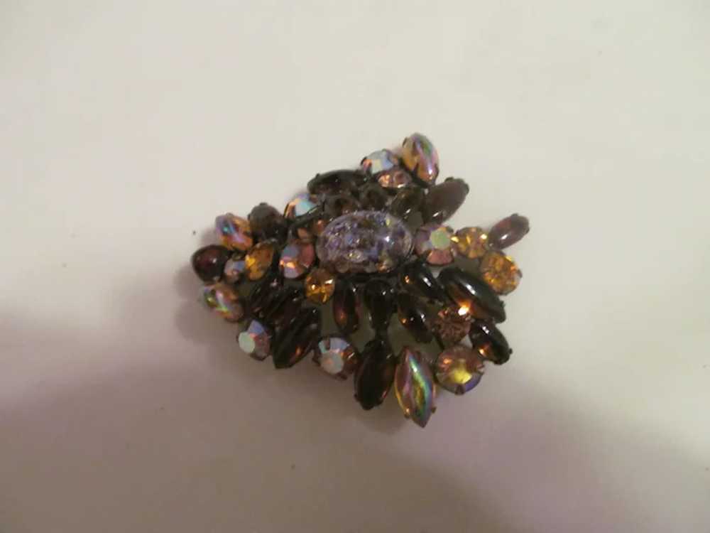Large Fall colored leaf shaped Brooch - image 3
