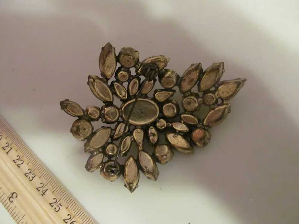 Large Fall colored leaf shaped Brooch - image 4