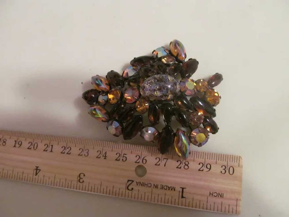 Large Fall colored leaf shaped Brooch - image 6
