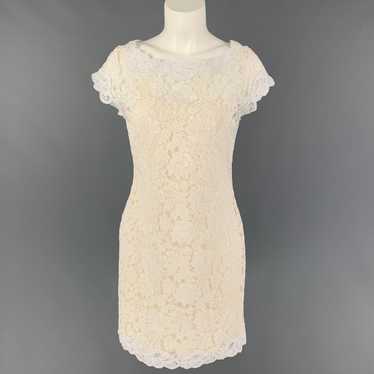 Marchesa White Cream Floral Sheath Dress - image 1