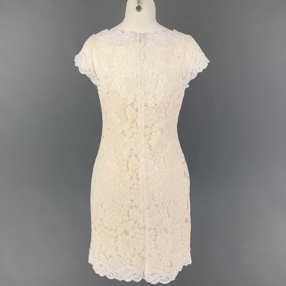 Marchesa White Cream Floral Sheath Dress - image 3