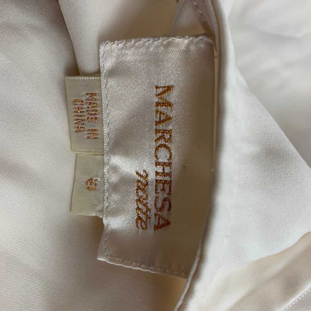 Marchesa White Cream Floral Sheath Dress - image 5