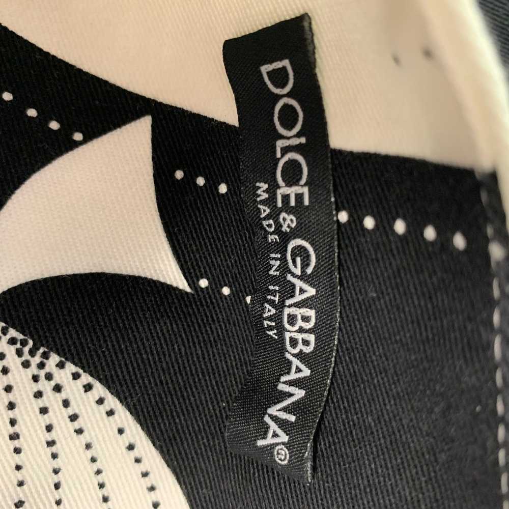 Dolce & Gabbana Black White Cotton Abstract Circl… - image 4