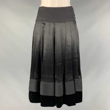Chloe Black Silk Pleated Circle Skirt