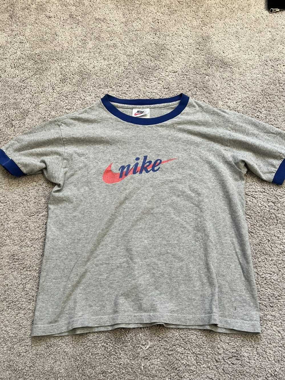 NWT Men's The NIKE Tee CHICAGO CUBS Dri-Fit Ringer T-Shirt Swoosh Logo *6H