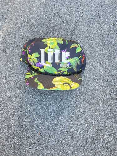 Vintage Vintage floral miller lite hat - image 1