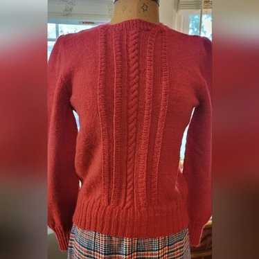 Handmade Vintage red handmade knit sweater