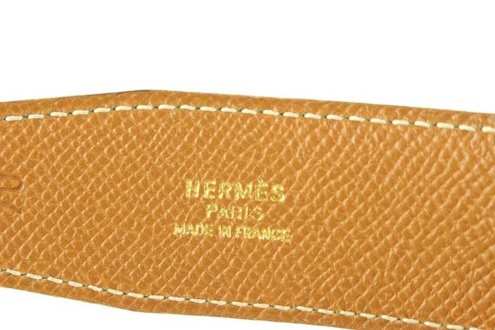 Hermes Hermès Black x Brown 32mm Reversible H Log… - image 3
