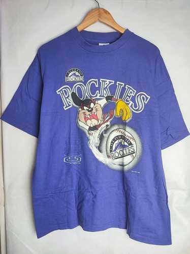 Vintage 90s Stone Nutmeg MLB Colorado Rockies Single Stitch T
