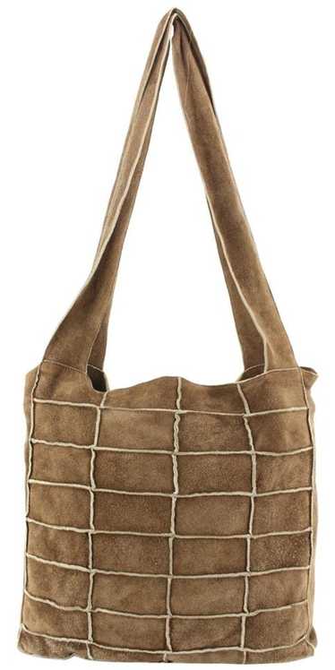 Chanel Chanel Brown Suede Patchwork Shopper Tote … - image 1