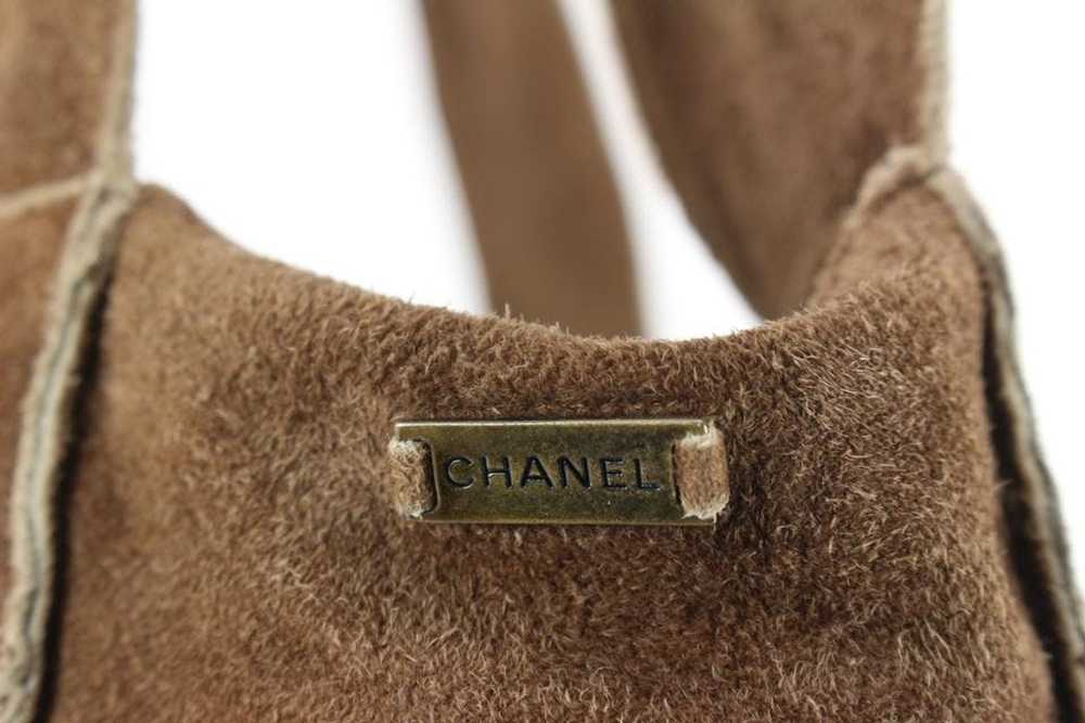 Chanel Chanel Brown Suede Patchwork Shopper Tote … - image 7