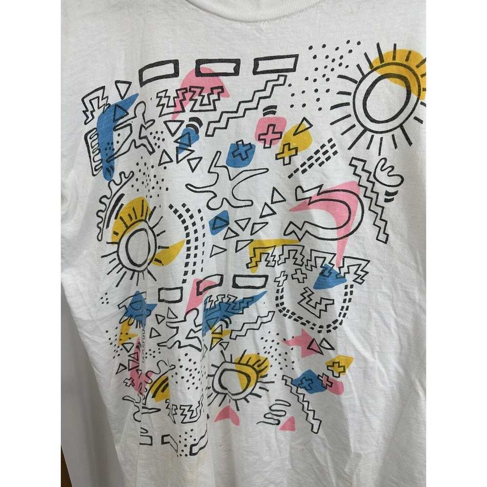 Art × Keith Haring × Vintage VTG 80s Abstract Art… - image 2