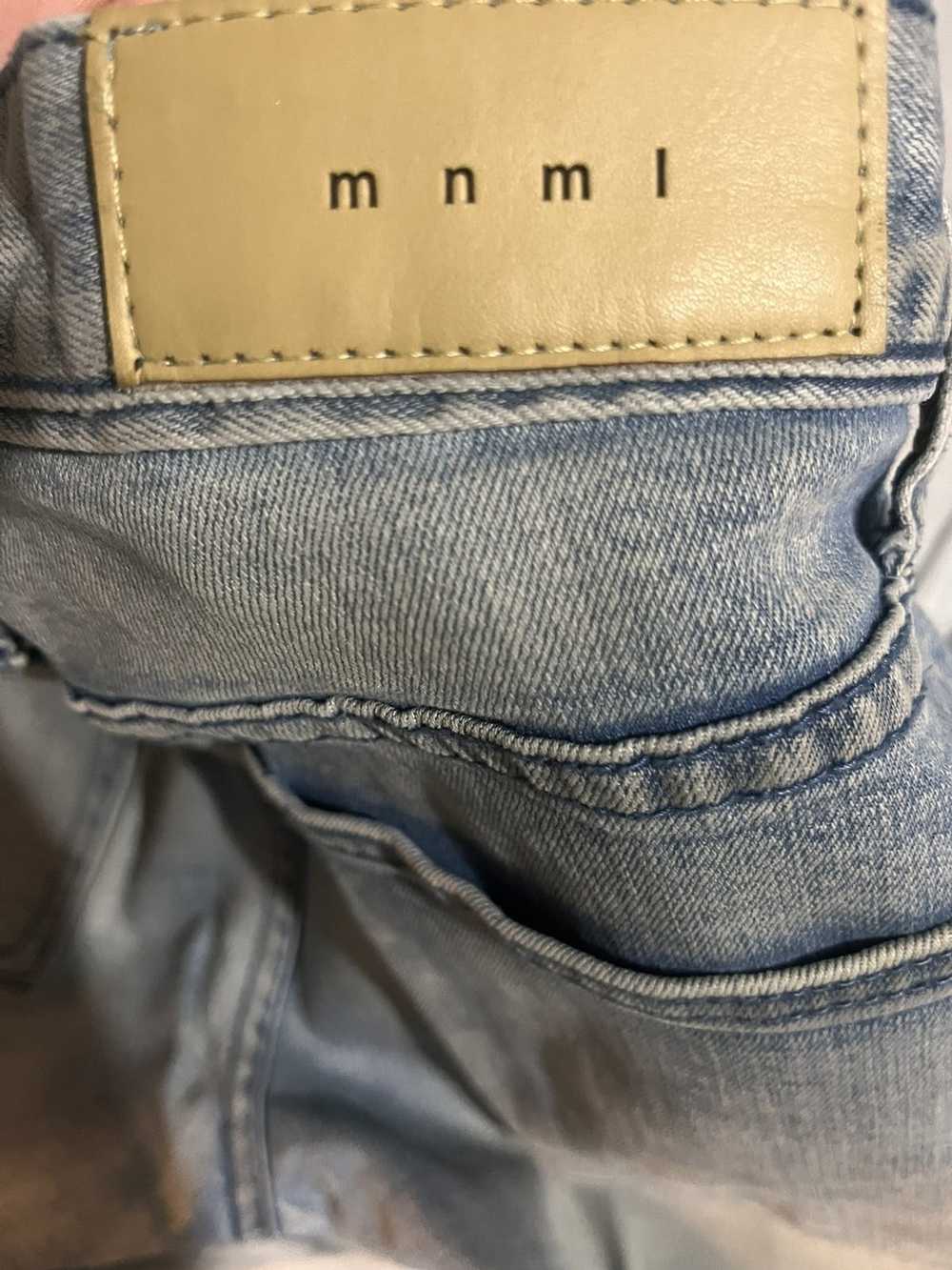 MNML Mnml Light Blue Washed Skinny Jeans - image 3