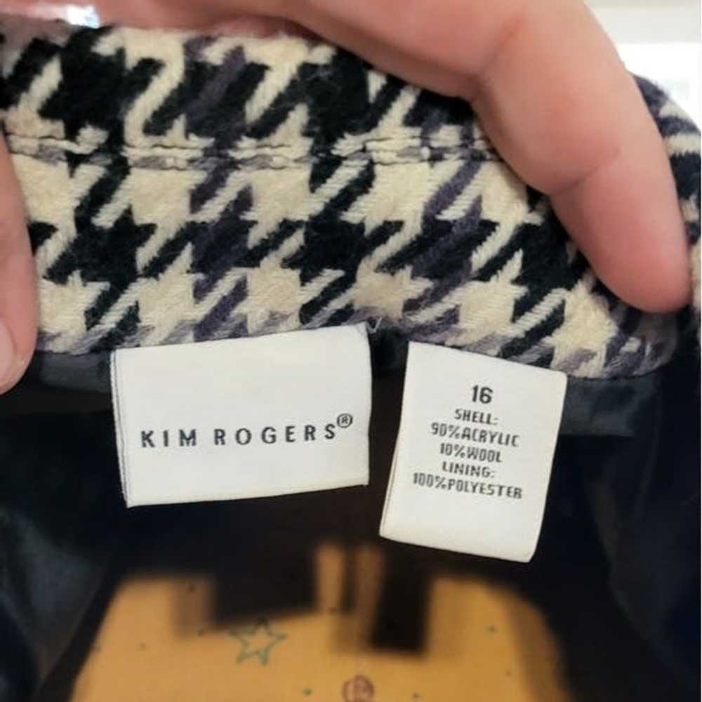 Vintage Kim Rogers black and white houndstooth ja… - image 6