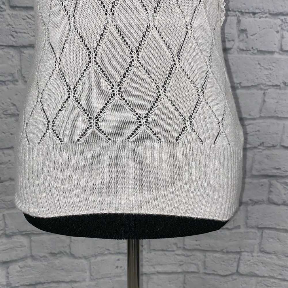 Other Tricot Joli short sleeve open knit scoopnec… - image 2