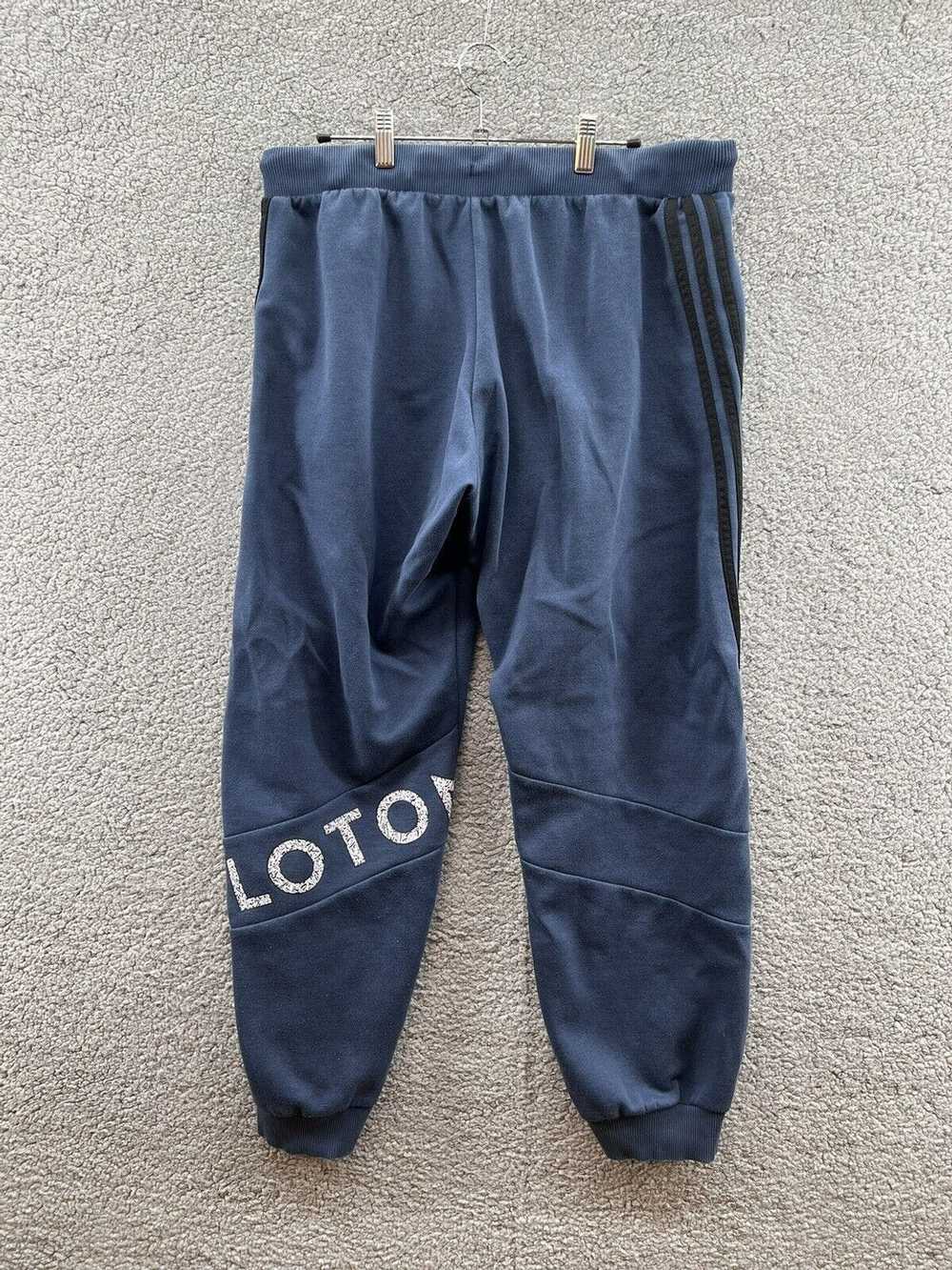 Adidas ADIDAS x PELOTON Navy Jogger Sweatpants Un… - image 2