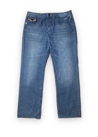 Coogi × Vintage Coogi Jeans Men's Blue Denim Leath