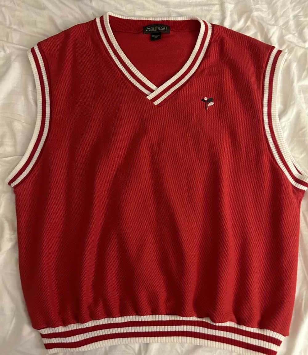 Streetwear × Vintage Vintage golf red sweater vest - image 1