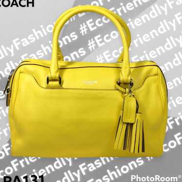 2024 Coach Haley Handbag Lemon Yellow